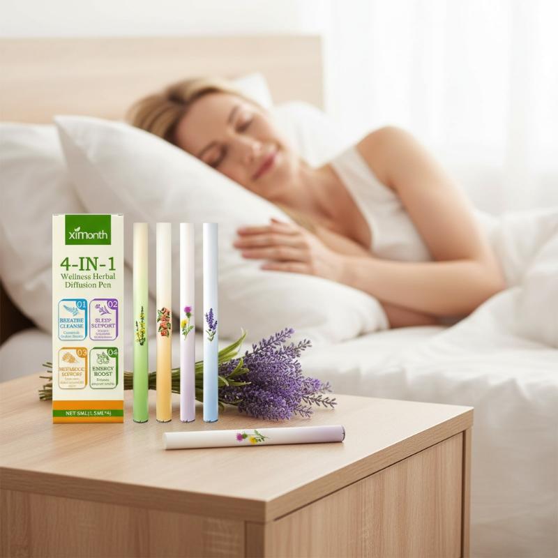 Herbal Wellness - 4-in-1 Kräuter-Diffusor-Set: Kräuter-Energie-Riegel zur Reinigung und