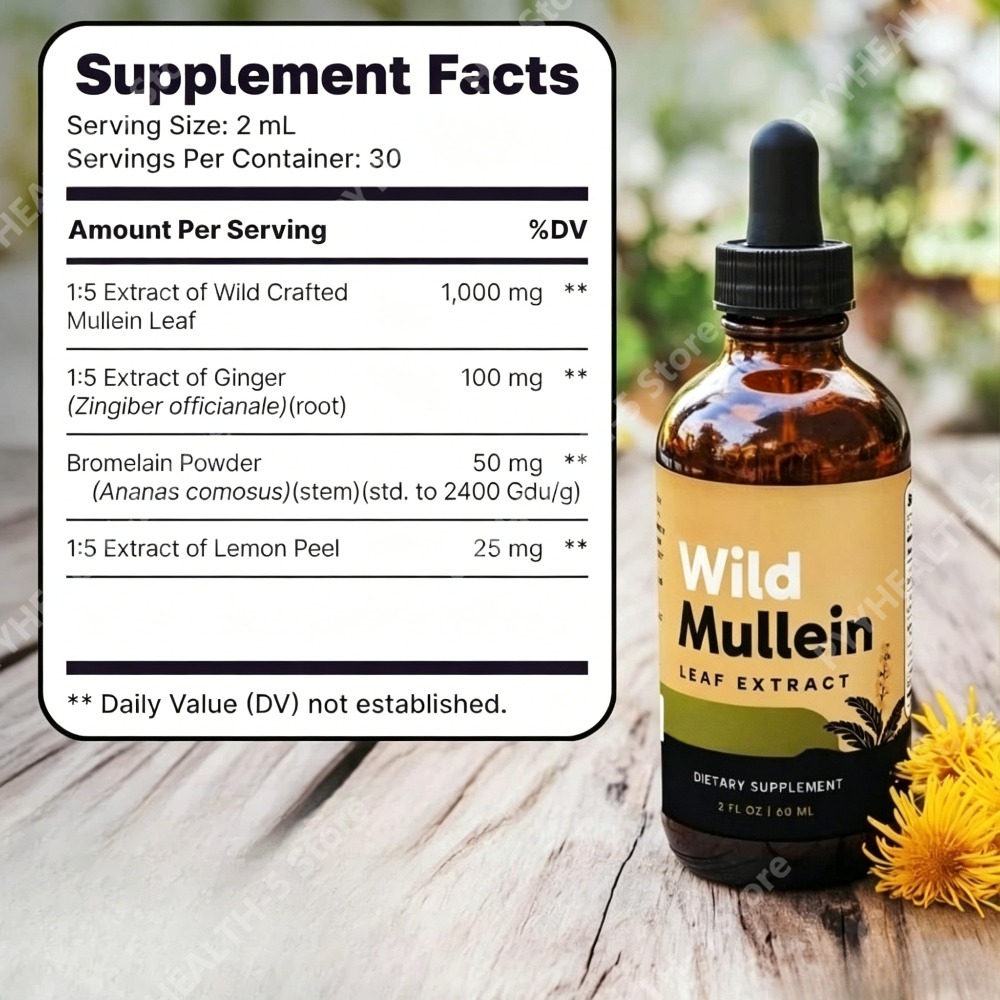 Wild-Mullein-Blätter-Tropfen m – Herbal Wellness Bewertung und Preis