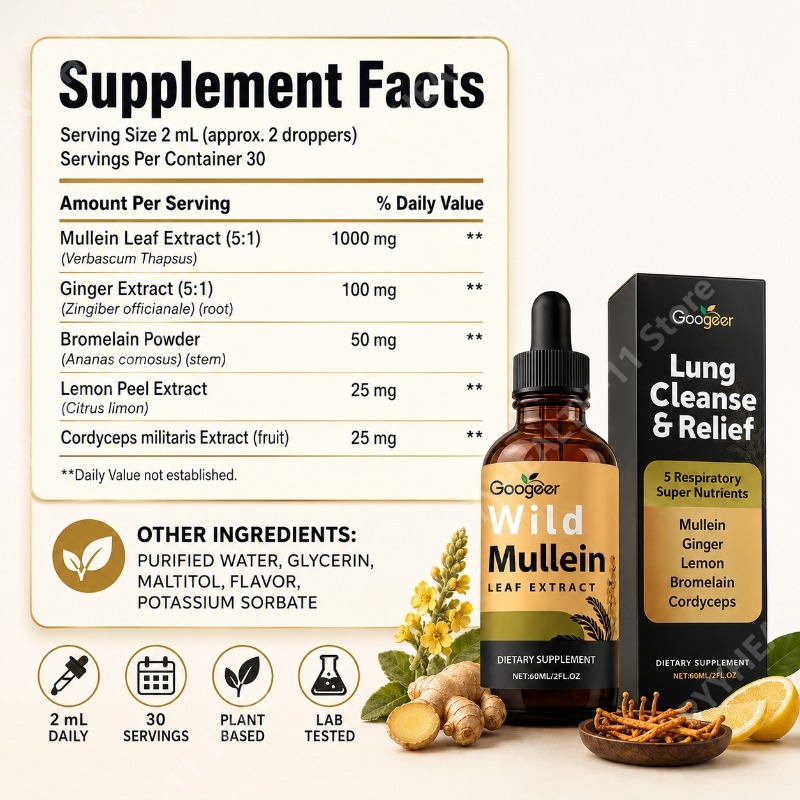 Mullein Flüssig-Tropfen Kräute – Herbal Wellness Bewertung und Preis